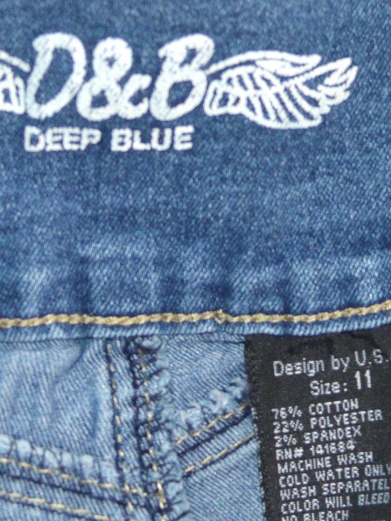 High-Waisted Blue Denim Shorts Size 11 — image 6 of 8